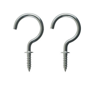 CUP HOOK 1-1/2" SS 2PK