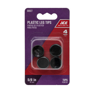 Tip Leg Plst Blk 5/8"cd4