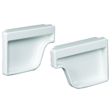 END CAP VINYL WHT 2PK