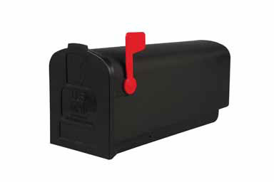 MAILBOX POLY BLK #1SIZE