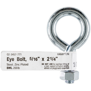 BOLT EYE W/NUT5/16"X2.25