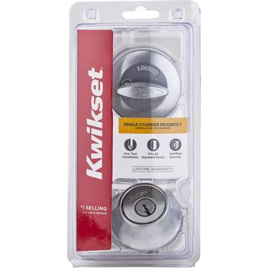 DEADBOLT STN CRM 2-7/16"