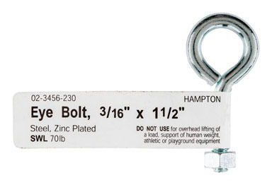 BOLT EYE W/NUT 3/16"X1.5