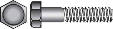 BOLT 1/4HEX 1/2" NC SS