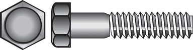 BOLT 5/16-18HEX4" SS