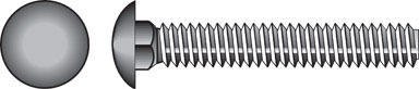 BOLT CARRIAG1/4X1-1/2"SS