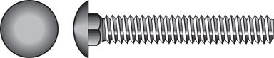 BOLT CARRIAGE 1/4X2" SS