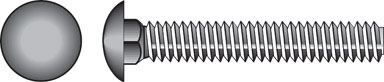 BOLT CARRIAG1/4X2-1/2"SS