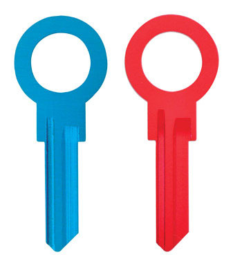 URNL KEY BLNK ALU BLU/RD