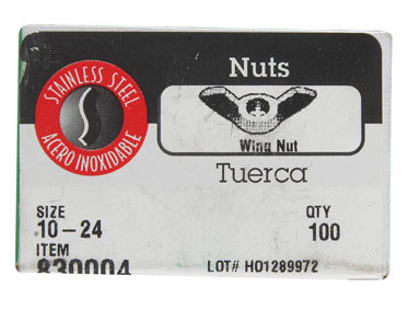 NUT WING 10-24 SS 100PK