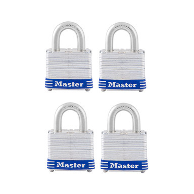 Padlock Lmntd 1-1/2" 4pk