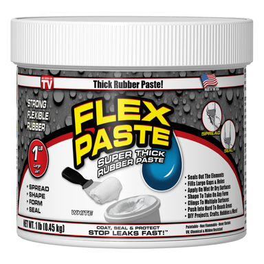 FLEX PASTE RUBBR WHT 1LB