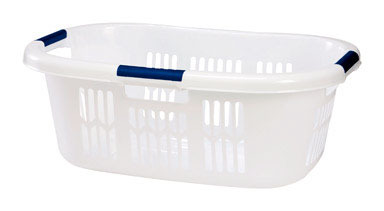 LAUNDRY BASKET BLU/WHT