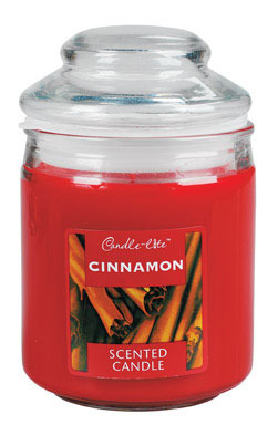 CANDLE JAR 20OZ RED CINN