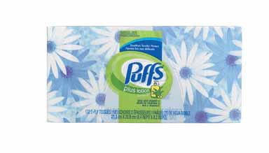 PUFFS+TISSUE W/LOTION