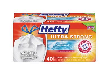 HEFTY 13G  WHITE TRASH BAGS (40)