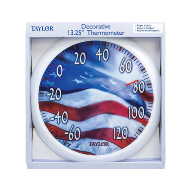 Thermomtr Us Flag 13.25"