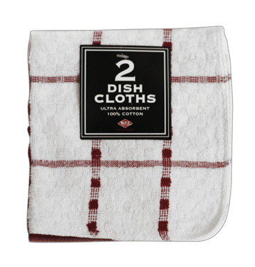 DISH CLOTH PAPRIKA 2-PK