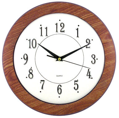 Clock Wall 12" Faux Wood