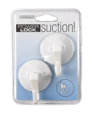 Suction Cup Hook Wht 2pk