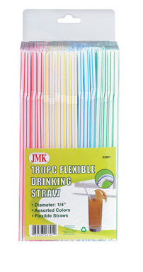 FLEXIBLE STRAWS 180CT