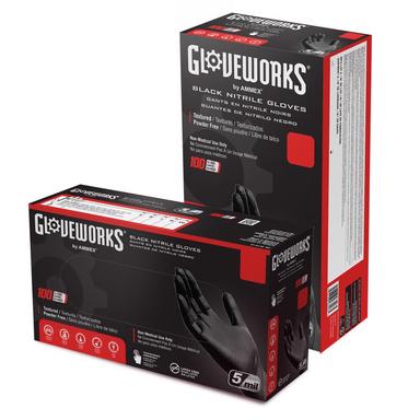 GLOVE BLK NITRILE 100PK XL