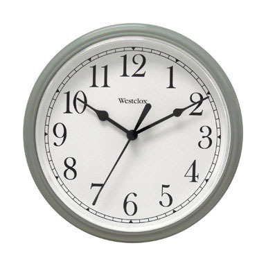 Rnd Silver Wall Clock9"