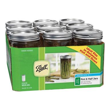 Mason Jar Pint&half 9pk