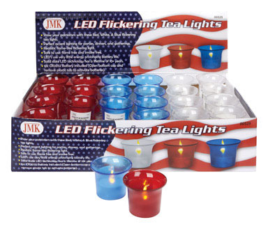 FLICK TEA LIGHTS R/W/B