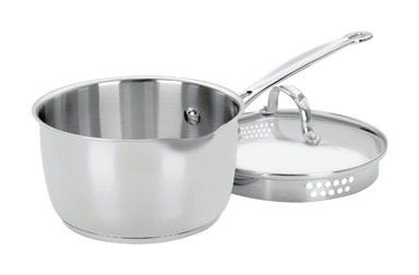 SAUCEPAN W/LID SS 2QT