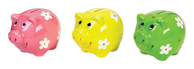 CERAMIC PIGGY BANK ASTD