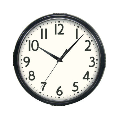 Blk Wall Clock 9.75"