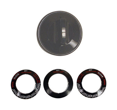 KNOB KIT GAS RNGE BLK1PK