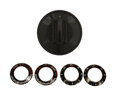 Knob Kit Elec Black 1pk