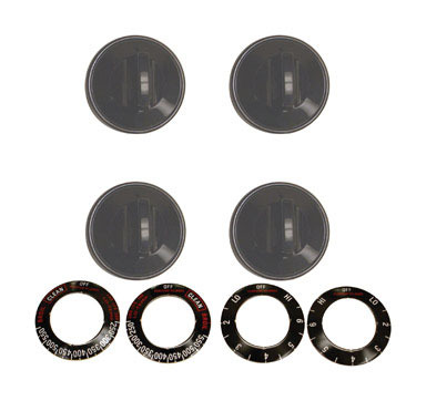 KNOB KIT ELEC BLACK 4PK