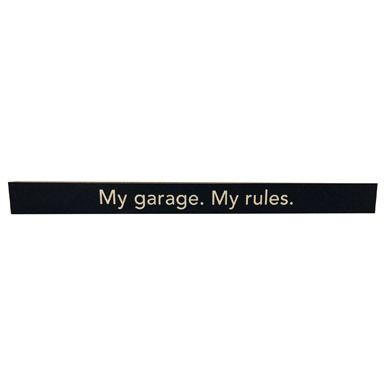 PLAQUE GARAGE RULES 24"