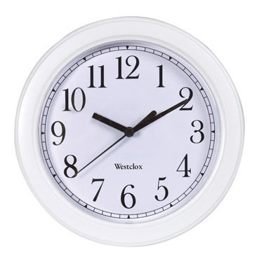 CLOCK WALL SIMPLE WHITE