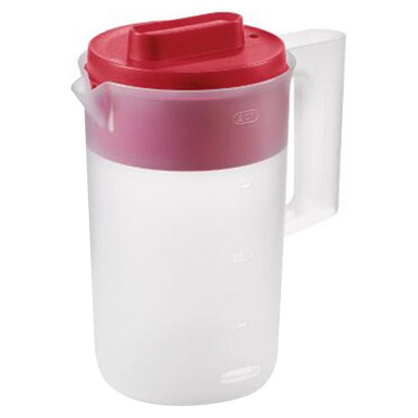 Pitcher Plst Clr Red 2qt