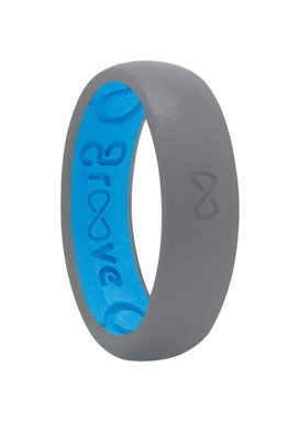 RING GRV THIN GRY/BLU 7