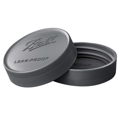 Jar Lids Blk Reg Mth 6pk