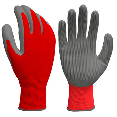 GLOVE HNYCMB RED/GRY LG