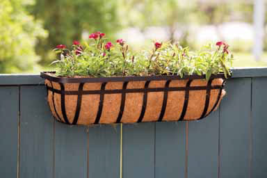 DECK PLANTER 30" BLACK