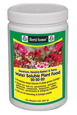 GERANIUM BSKT FOOD 8OZ