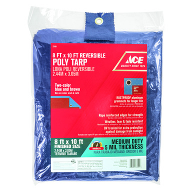 TARP POLY BLUE/BRN8X10