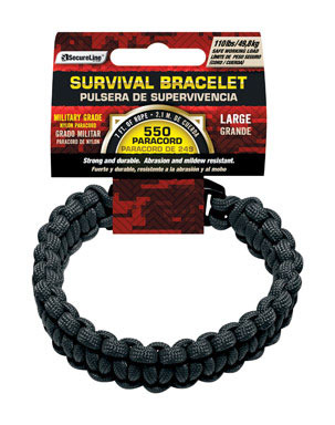 SURVIVAL BRACELET BLK/LG