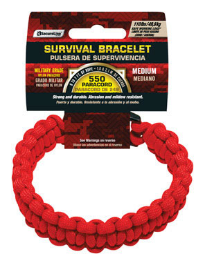 SURVIVL BRACELET RED/MED