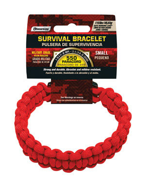 SURVIVAL BRACELET RED/SM