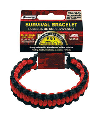 BRACELET SURVL BLK/RD LG