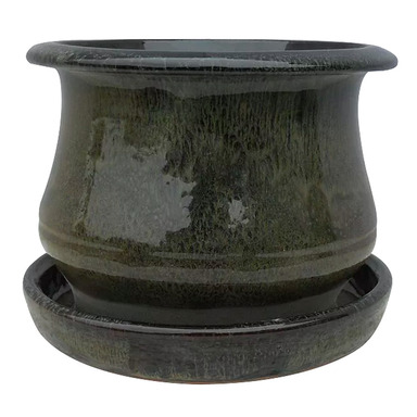 Low Bell Planter 6" Grn
