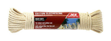 Ace White Cotton Clothesline - 50 ft